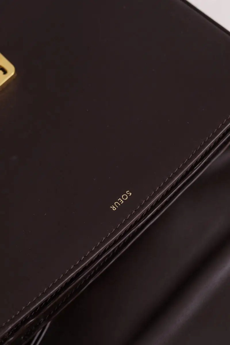 Sac à bandoulière Soeur Bellissima maxi Marron en Cuir