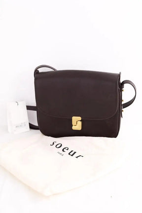 Sac à bandoulière Soeur Bellissima maxi Marron en Cuir