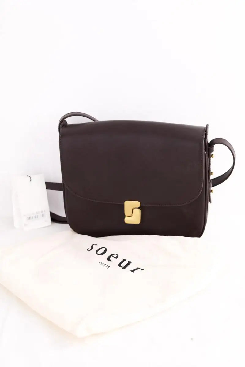 Sac à bandoulière Soeur Bellissima maxi Marron en Cuir