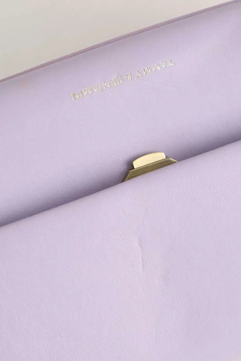 Sac à bandoulière Tammy & Benjamin McDo x Emily in Paris Violet en Cuir
