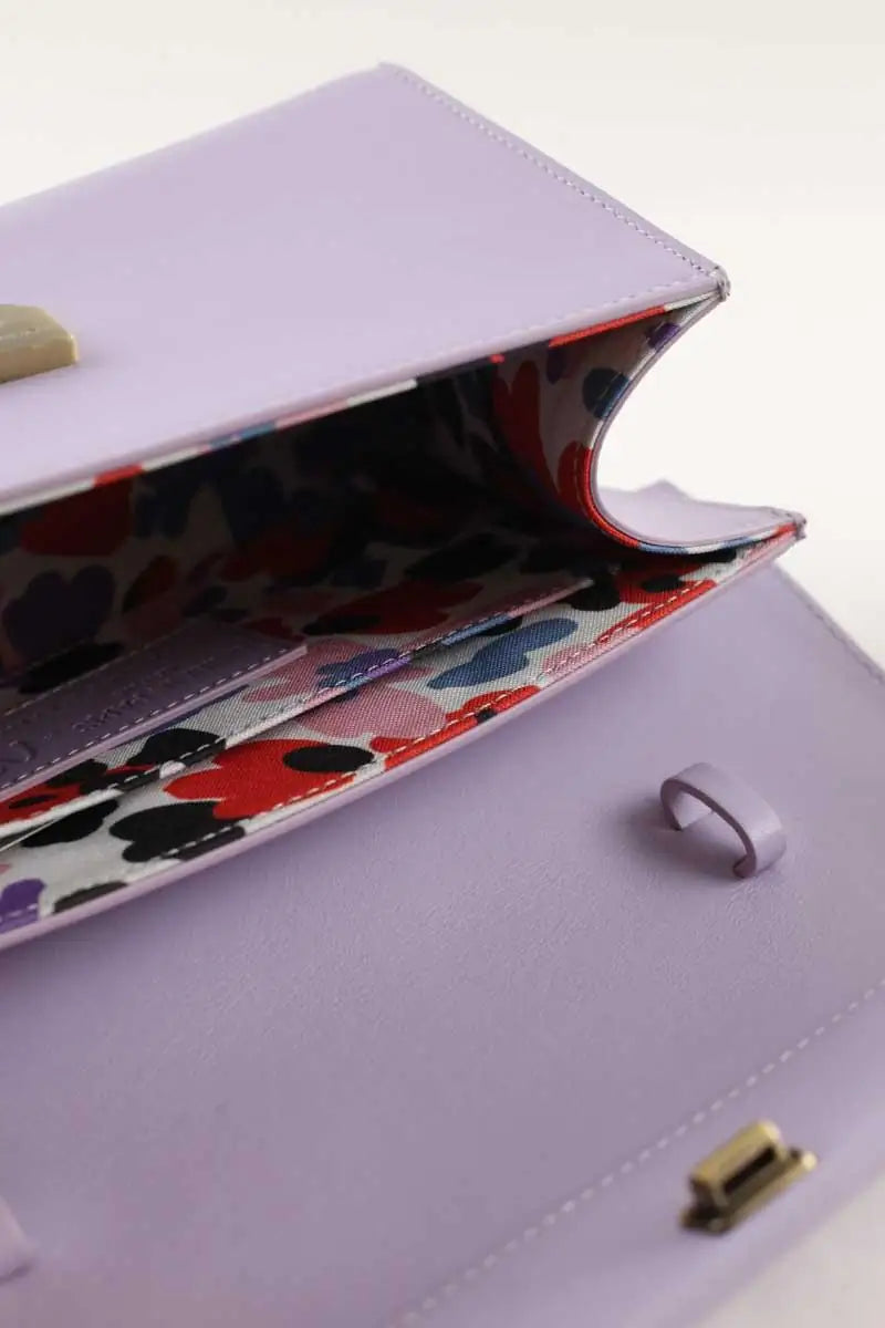Sac à bandoulière Tammy & Benjamin McDo X Emily in paris Violet en Cuir