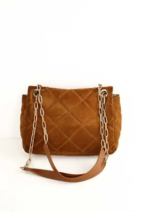 Sac à bandoulière Vanessa Bruno Moon grand Camel en Daim