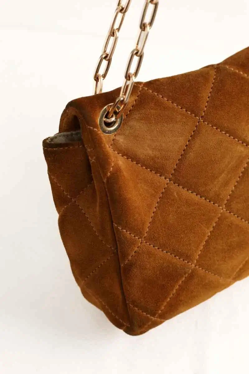 Sac à bandoulière Vanessa Bruno Moon grand Camel en Daim