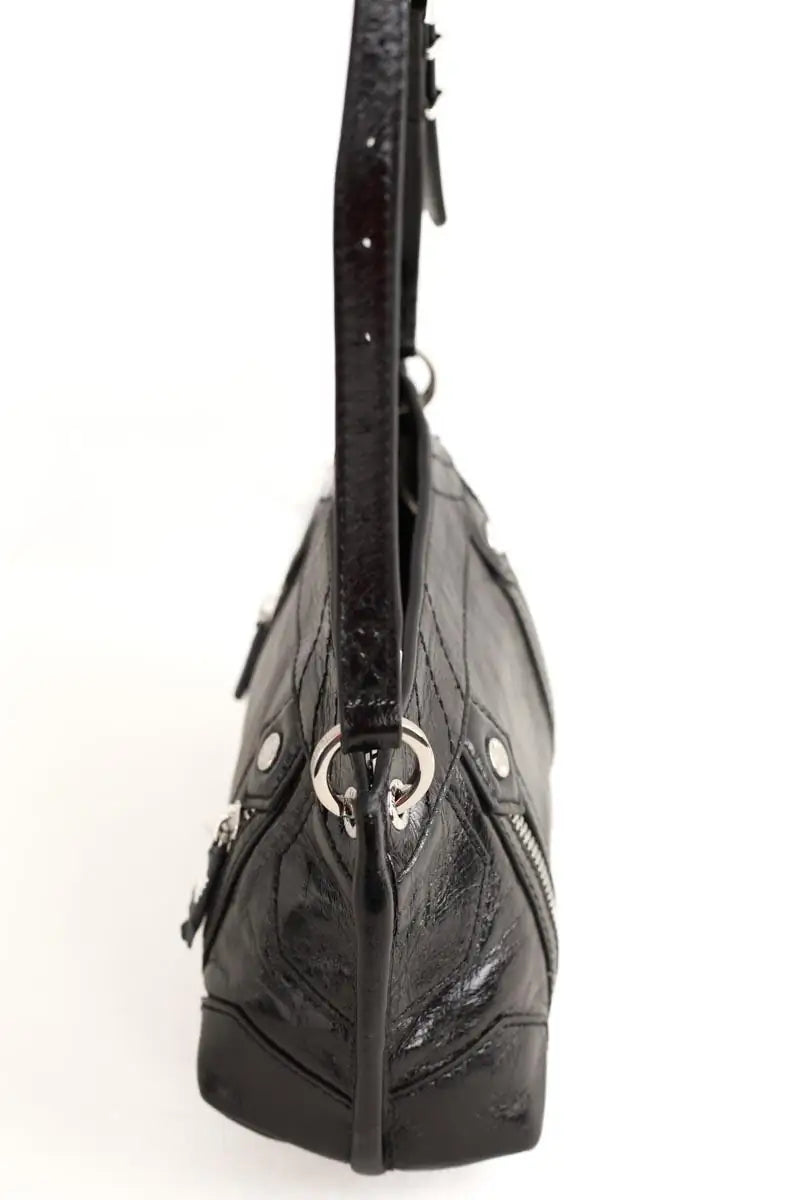 Sac à bandoulière Zadig & Voltaire Sunny Mood Vintage Patent Noir en Cuir