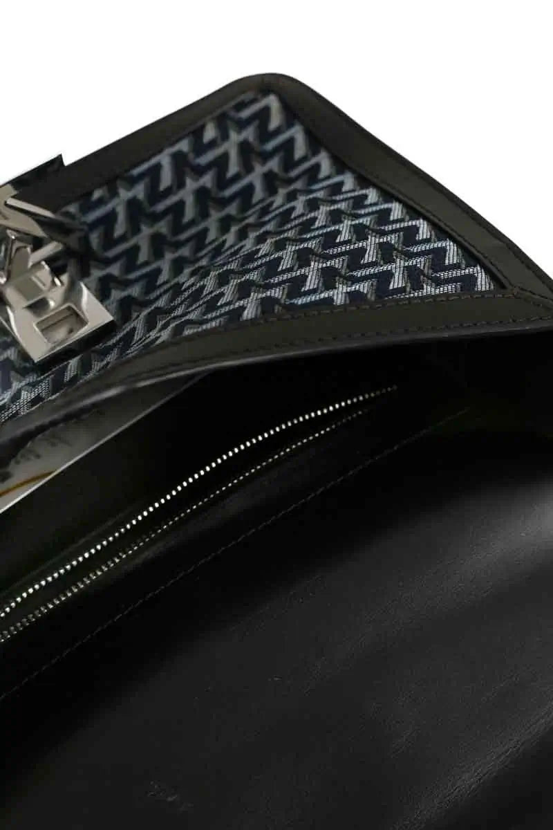 Sac à bandoulière Zadig & Voltaire ZV initiale le city monogram Marine en Cuir