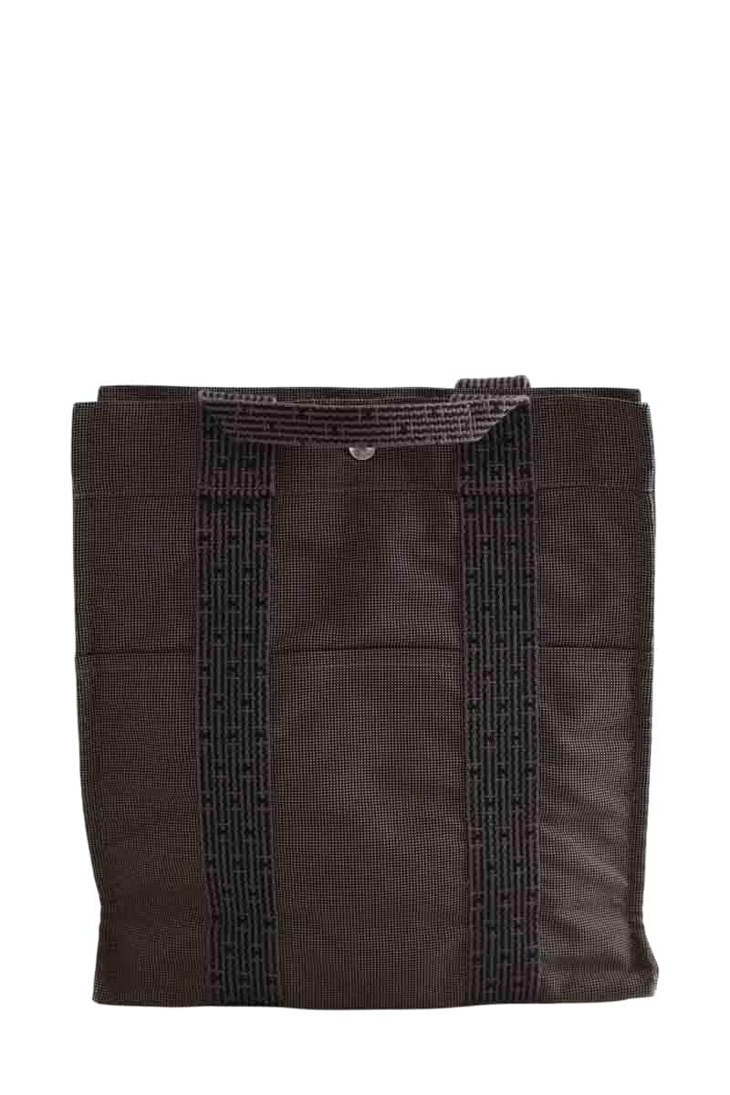 Sac à dos Hermès Herline Back Pack Anthracite en Coton - Seconde Main