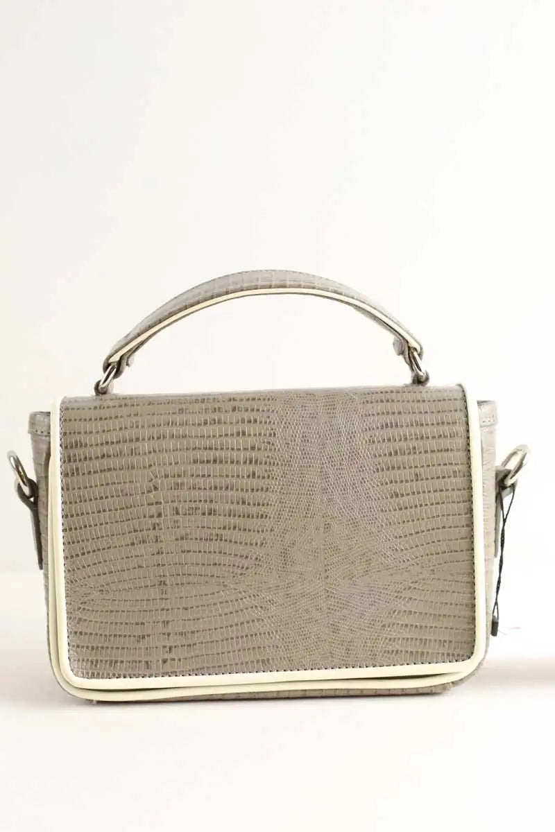 Sac à main Adelaide De Grandcourt Gris en Cuir