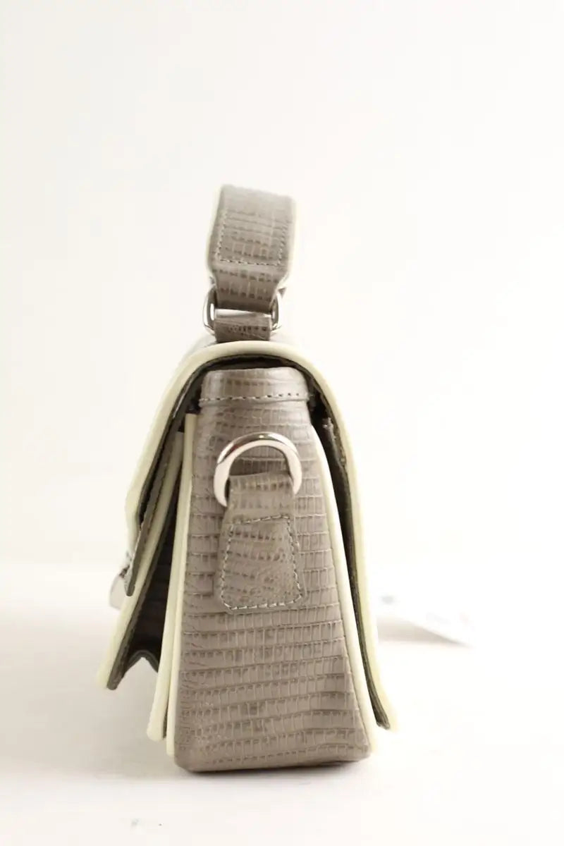 Sac à main Adelaide De Grandcourt Gris en Cuir