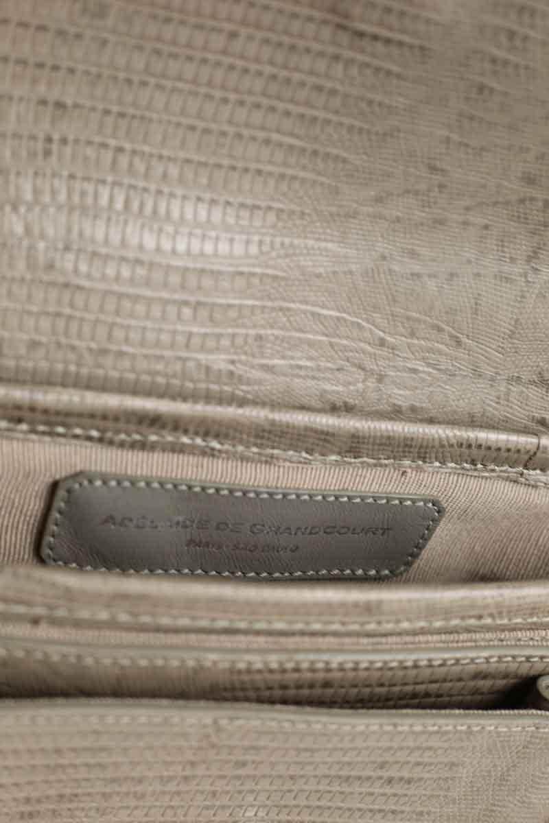 Sac à main Adelaide De Grandcourt Gris en Cuir