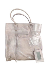 Sac à main Balenciaga Papier Argent en Cuir - Seconde Main