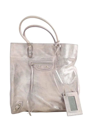 Sac à main Balenciaga Papier Argent en Cuir - Seconde Main