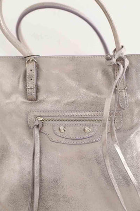 Sac à main Balenciaga Papier Argent en Cuir
