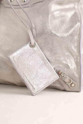 Sac à main Balenciaga Papier Argent en Cuir
