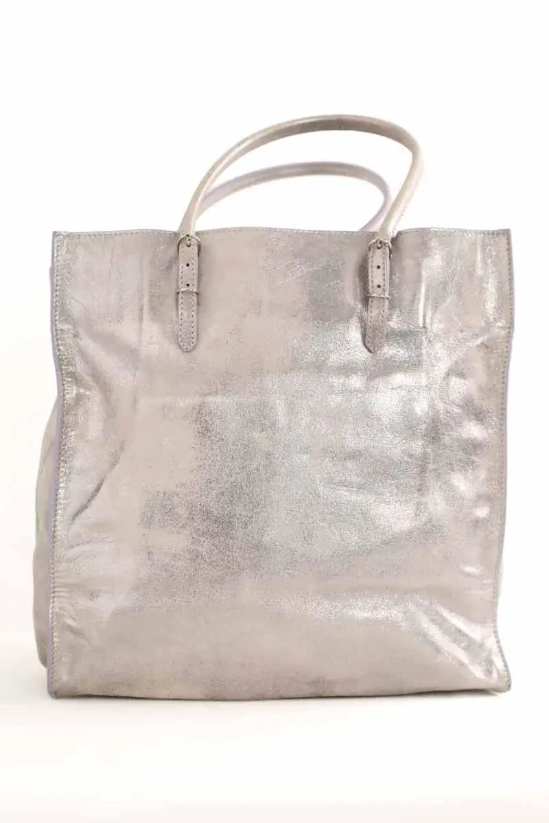 Sac à main Balenciaga Papier Argent en Cuir