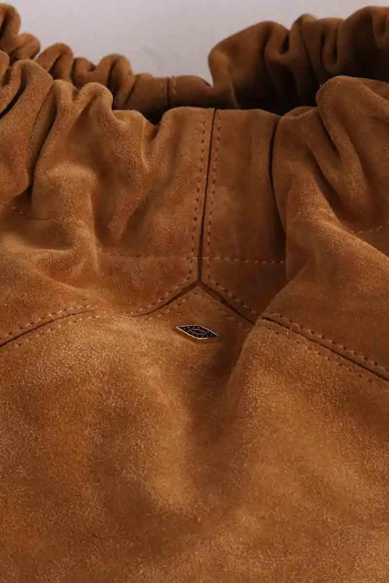 Sac à main Ba&Sh June Camel en Daim