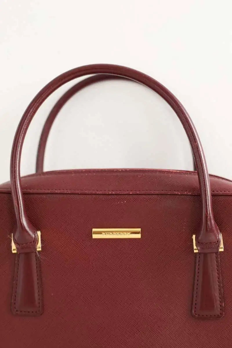 Sac à main Burberry Bordeaux en Cuir