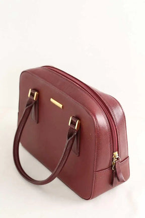 Sac à main Burberry Bordeaux en Cuir
