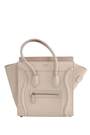 Sac à main Celine Cabas Luggage  Ecru en Cuir - Seconde Main