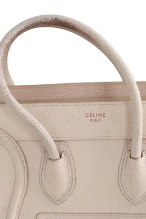 Sac à main Celine Cabas Luggage  Ecru en Cuir