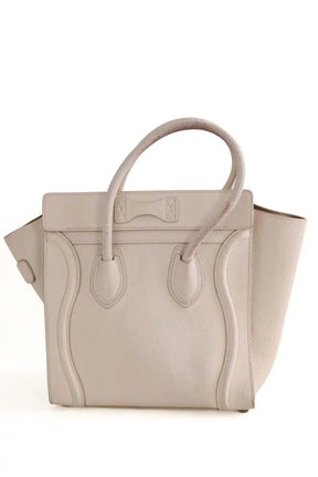 Sac à main Celine Cabas Luggage  Ecru en Cuir