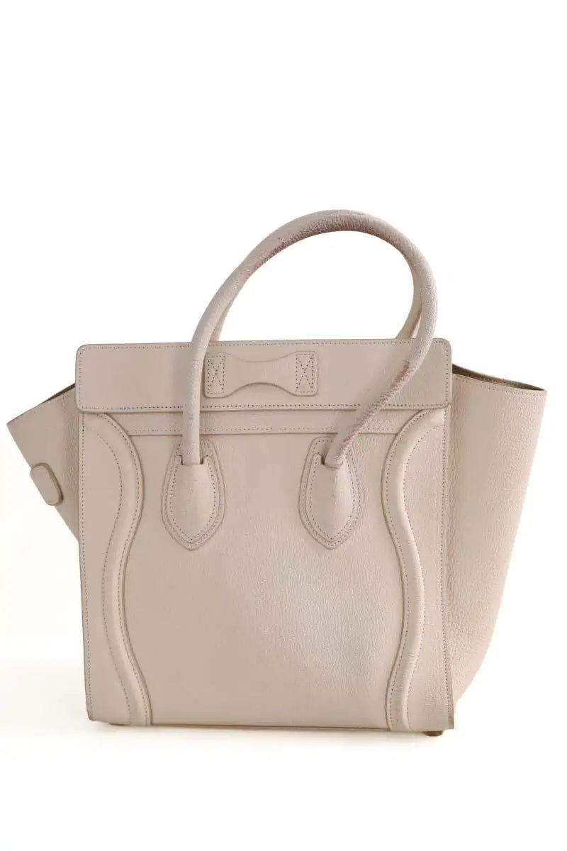 Sac à main Celine Cabas Luggage  Ecru en Cuir