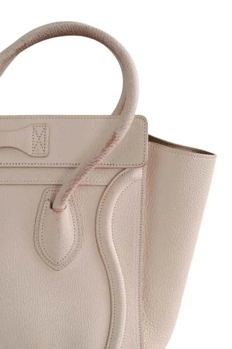 Sac à main Celine Cabas Luggage  Ecru en Cuir