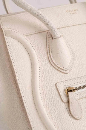 Sac à main Celine Cabas Luggage  Ecru en Cuir