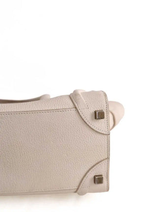 Sac à main Celine Cabas Luggage  Ecru en Cuir