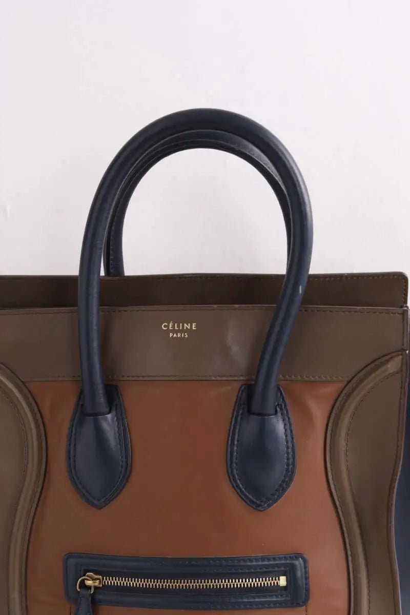 Sac à main Celine Cabas Luggage Marron en Cuir