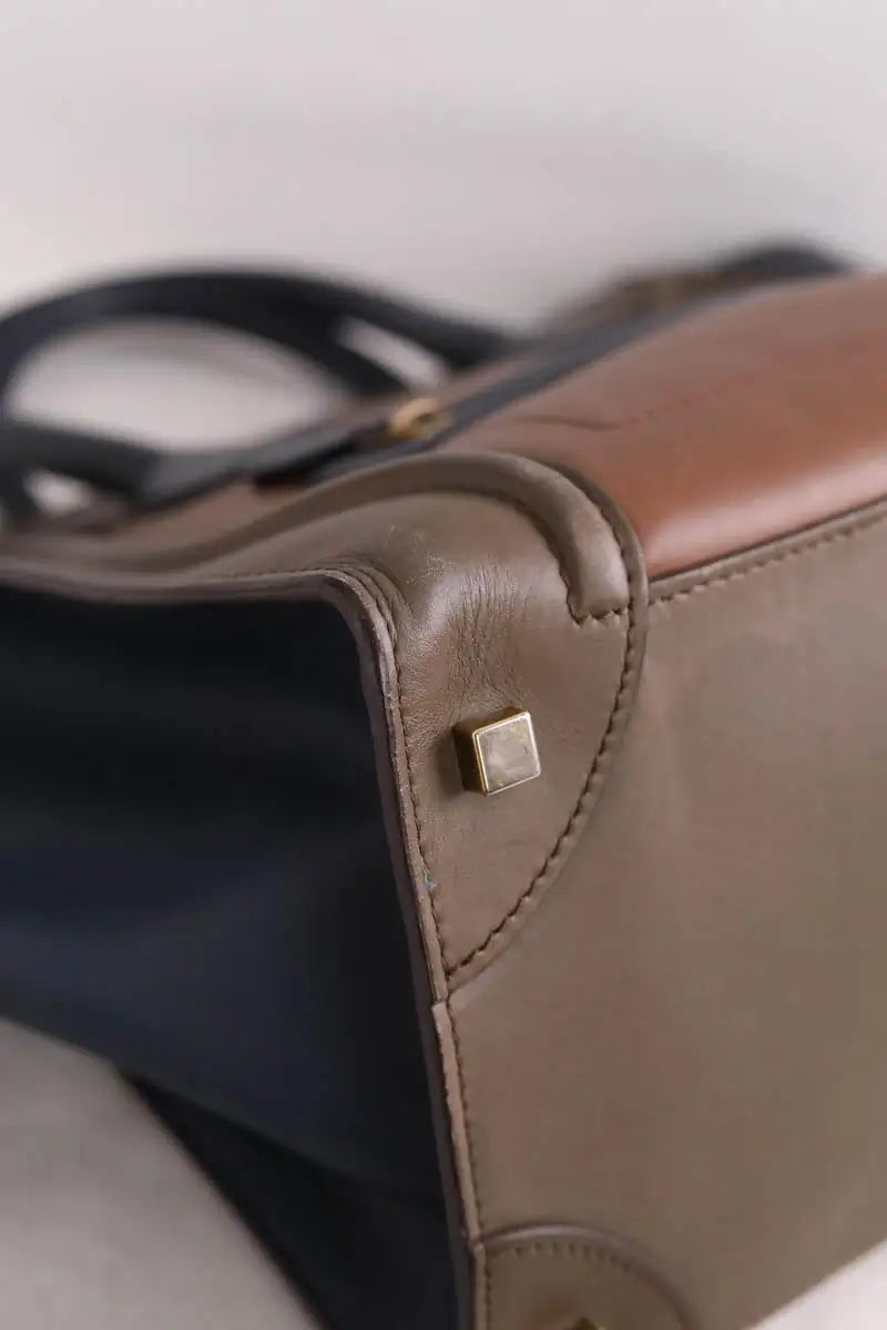 Sac à main Celine Cabas Luggage Marron en Cuir