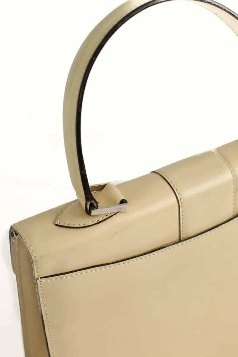 Sac à main Celine Crécy Beige en Cuir verni