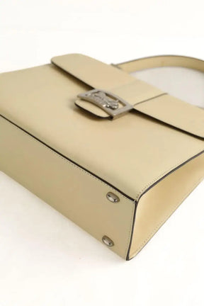 Sac à main Celine Crécy Beige en Cuir verni