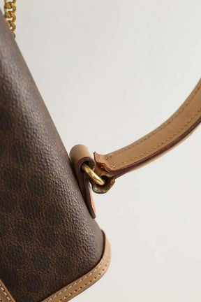 Sac à main Celine Gancini Macadam Marron en Cuir