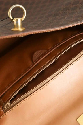 Sac à main Celine Gancini Macadam Marron en Cuir