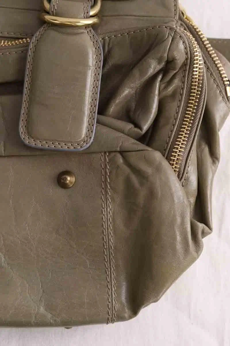 Sac à main Chloé Kaki en Cuir