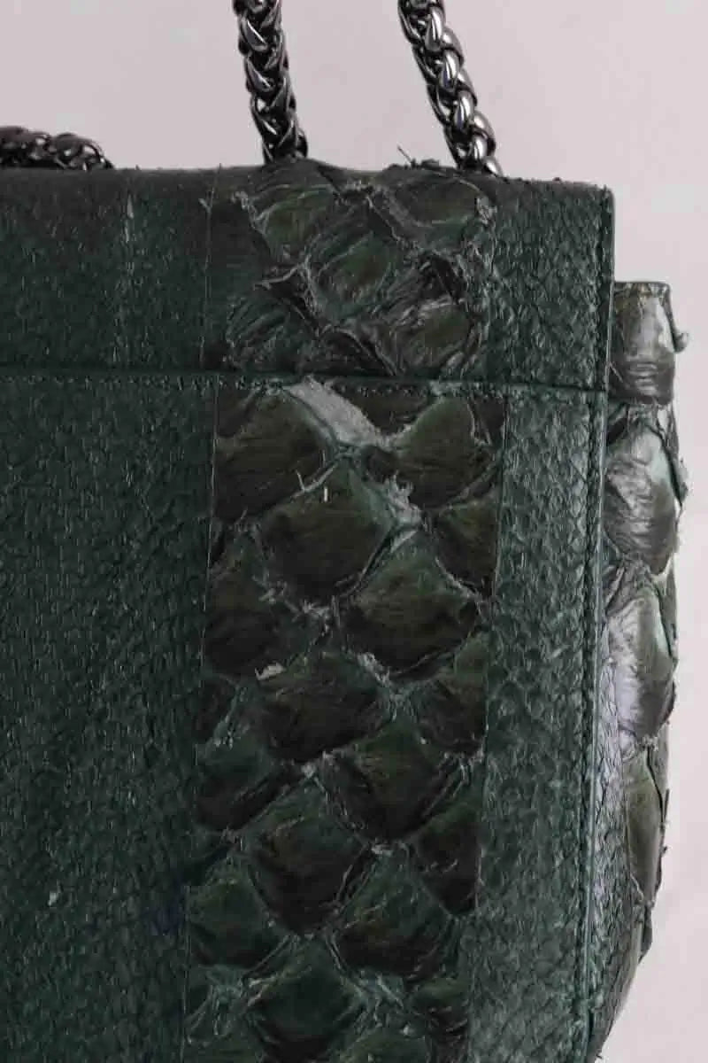Sac à main Christian Louboutin Vert en Cuirs exotiques