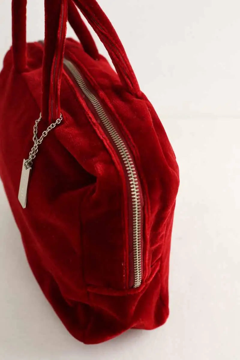 Sac à main Courrèges Rouge en Velours
