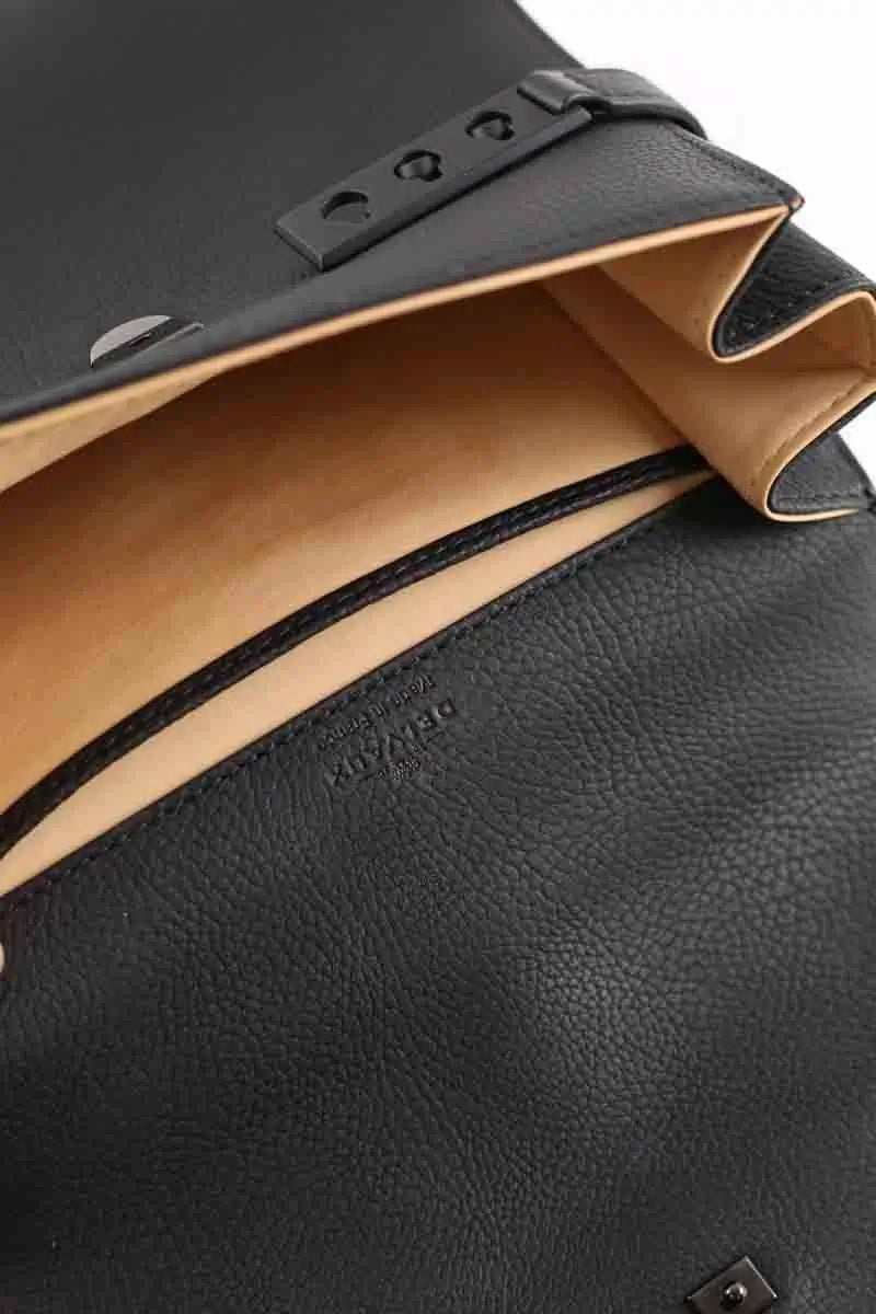 Sac à main Delvaux Tempête PM Noir en Cuir