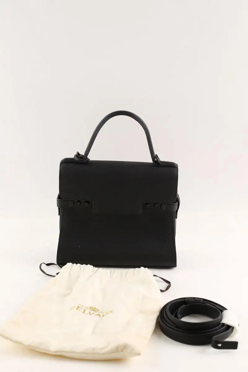Sac à main Delvaux Tempête PM Noir en Cuir