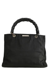 Sac à main Gucci Bamboo Noir en Tissu - Seconde Main