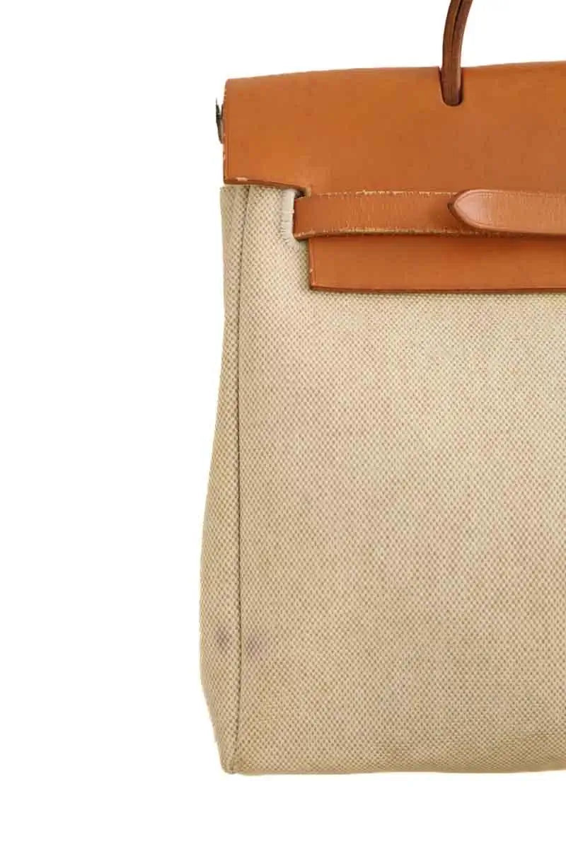 Sac à main Hermès Beige en Tissu