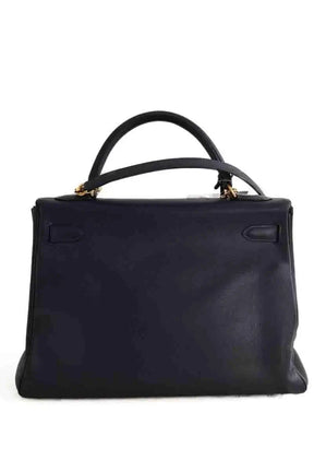 Sac à main Hermès Kelly 32 Bleu en Cuir