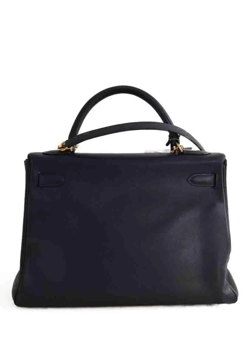 Sac à main Hermès Kelly 32 Bleu en Cuir