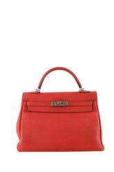 Sac à main Hermès Kelly 32 Rouge en Cuir - Seconde Main