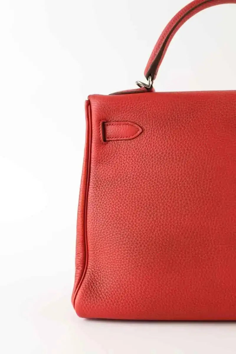 Sac à main Hermès Kelly 32 Rouge en Cuir