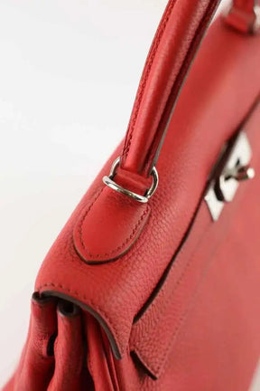 Sac à main Hermès Kelly 32 Rouge en Cuir