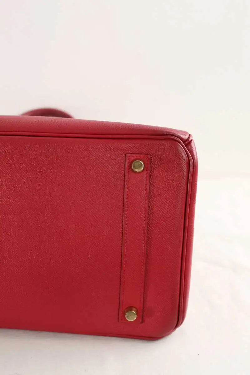 Sac à main Hermès Rouge en Cuir