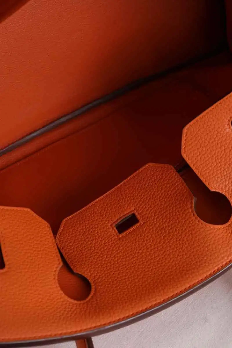 Sac à main Hermès Shoulder Birkin Bag Orange en Cuir