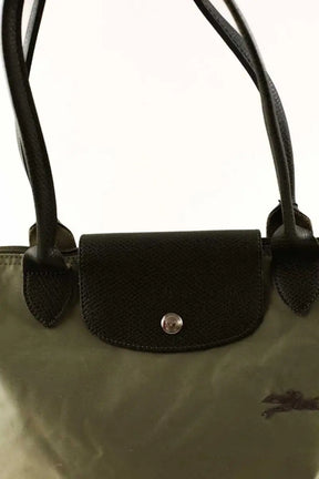 Sac à main Longchamp Kaki en Tissu