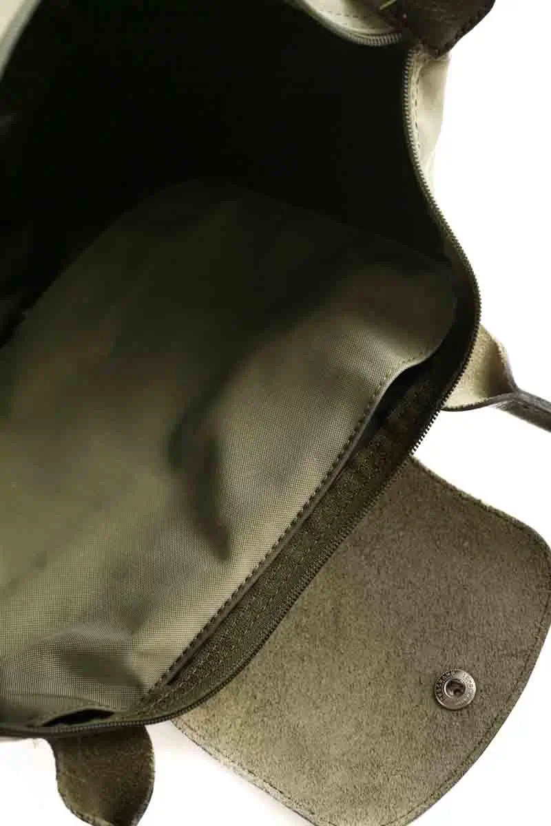 Sac à main Longchamp Kaki en Tissu
